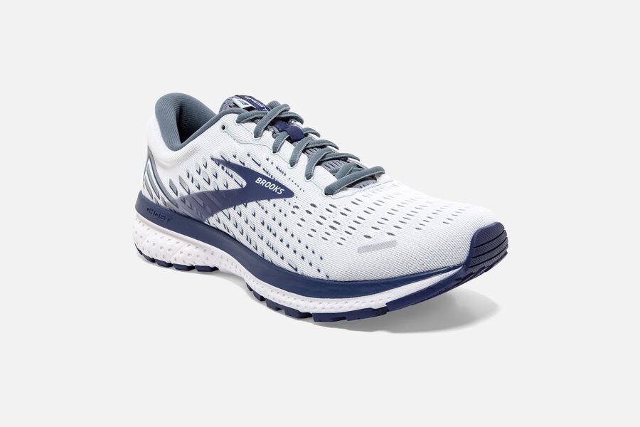 Brooks Ghost 13 Road Loopschoenen Heren - Wit/Blauw - 351760NZI